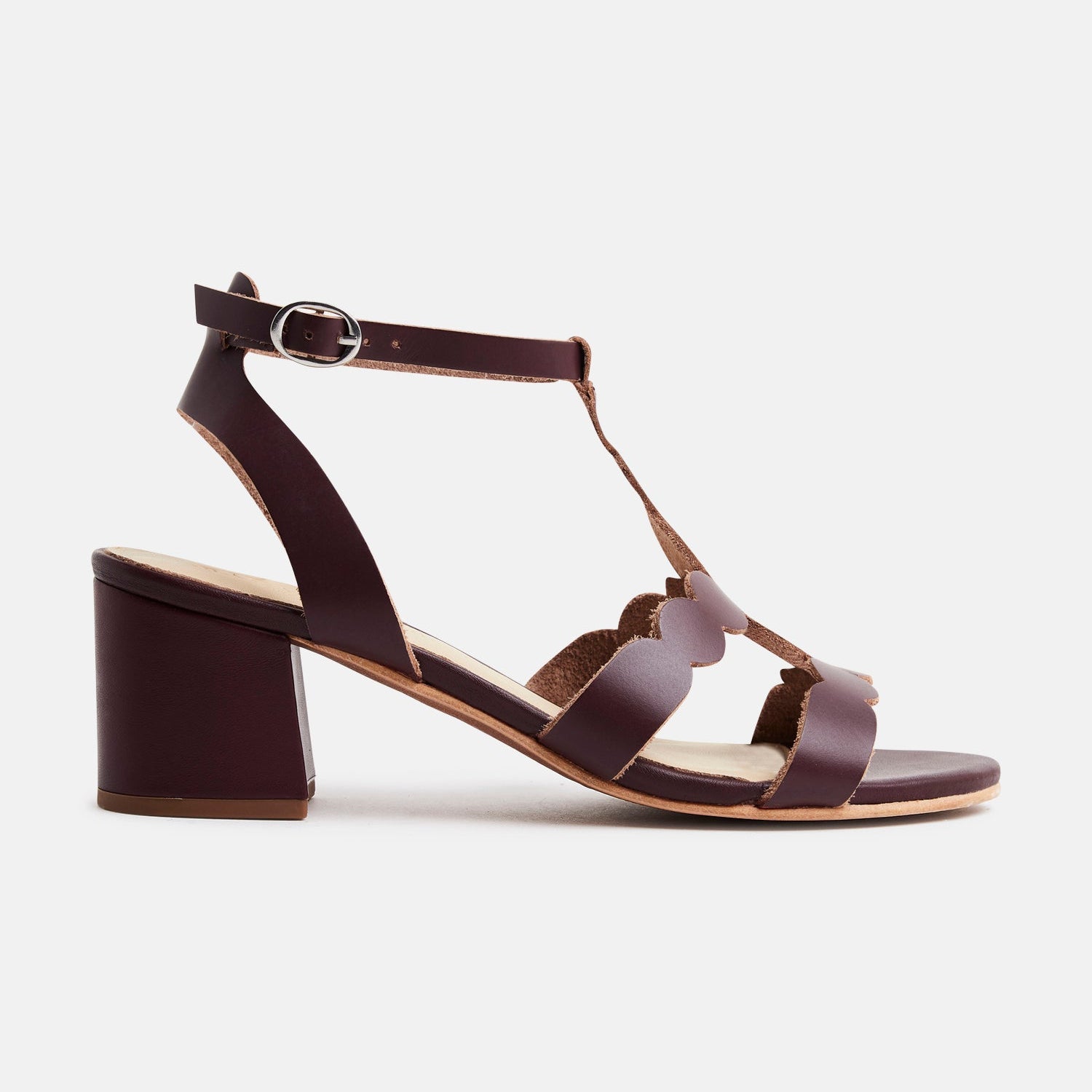 DONOMA Sandale brillante en cuir